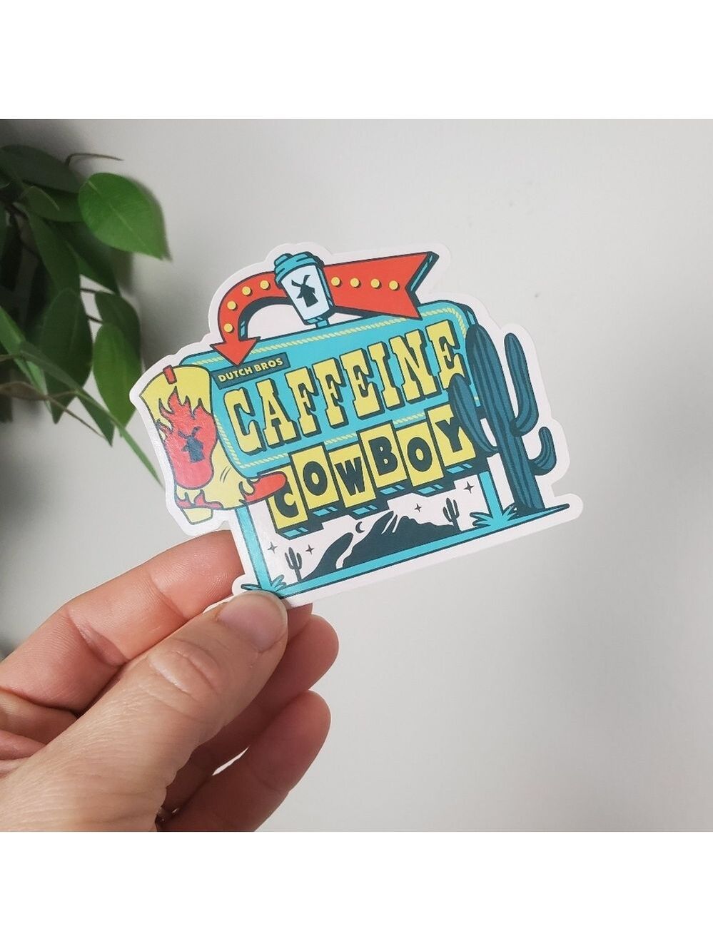 Dutch Bros Caffeine Cowboy August 2025 Sticker New